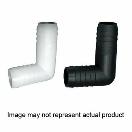 GREEN LEAF Eb1212p 1/2 in.Barbx1/2 in. 90degree Barb Elbow Barb Blk Polyprop 272145095